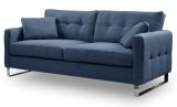 Sofa Alanto in blau Flachgewebe 2,5-Sitzer 203 cm