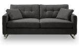 Sofa Alanto in grau Flachgewebe 2,5-Sitzer 203 cm