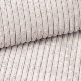 Sofa Canedo in grau-beige Cord Couch 3-Sitzer 241 cm