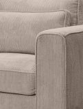 Sofa Canedo in beige-braun Cord Couch 2,5-Sitzer 200 cm