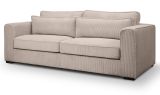 Sofa Canedo in beige-braun Cord Couch 3-Sitzer 241 cm