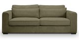 Sofa Canedo in khaki Cord Couch 3-Sitzer 241 cm