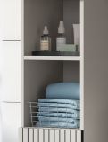 Badezimmer Hochschrank Livia in Kaschmir Badschrank 30 x 192 cm