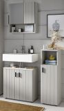 Badezimmer Spiegelschrank Livia in Kaschmir Badschrank mit Spiegel 54 cm