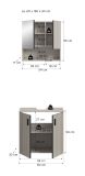 Badm�bel Set 2-teilig Livia in Kaschmir Badkombination 60 x 180 cm