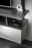 Wohnwand Askim in Kaschmir und Graphit Eiche, Schrankwand h�ngend 210 cm mit Push-to-Open