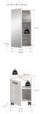 Badm�bel Set 2-teilig Talerno in wei� Hochglanz Badkombination 40 x 191 cm
