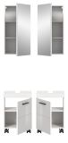 Badm�bel Set 2-teilig Talerno in wei� Hochglanz Badkombination 40 x 191 cm