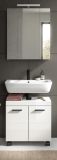 Badm�bel Set 2-teilig Talerno in Wei� Hochglanz Badkombination 60 x 191 cm