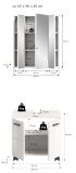 Badm�bel Set 2-teilig Talerno in Wei� Hochglanz Badkombination 60 x 191 cm