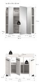 Badm�bel Set 2-teilig Talerno in wei� Hochglanz Badkombination 82 x 191 cm