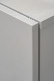 TV-Lowboard Set iLike in hellem Grau und Artisan Eiche 160 cm, Flat-TV Unterschrank mit Akustikpaneel
