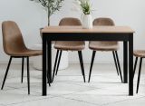 Esstisch Prag in Artisan Eiche und Schwarz 110 x 67 cm