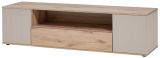 TV-Lowboard Cathlyn in Viking Eiche und Kaschmir, TV Unterschrank mit Push-To-Open 160 cm