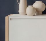 Kommode Malta in wei� und Artisan Eiche 80 x 88 cm