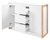 Sideboard Malta in Wei� und Artisan Eiche 120 x 88 cm
