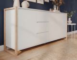 Sideboard Malta in Wei� mit Artisan Eiche 160 x 88 cm