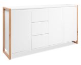 Sideboard Malta in Wei� mit Artisan Eiche 160 x 88 cm