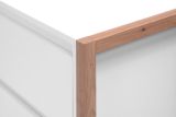 Schreibtisch Malta in Wei� mit Artisan Eiche, Set mit Schrankelement 139 x 139 cm