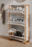 Schuhkipper Malta in Wei� mit Artisan Eiche 70 x 125 cm