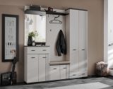 Garderobe Set Vektor in Kaschmir und schwarz Garderobenkombination 5-teilig mit Streifenmuster 180 x 203 cm