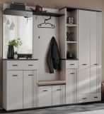 Garderobe Set Vektor in Kaschmir und schwarz Garderobenkombination 6-teilig mit Streifenmuster 210 x 203 cm
