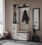 Garderobe Set Vektor in Kaschmir und schwarz Garderobenkombination 3-teilig mit Streifenmuster 90 x 203 cm