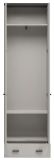 Garderobe Set Vektor in Kaschmir mit Schwarz, 6-teilige Flurgarderobe 210 x 203 cm