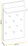 Garderobenspiegel Vektor in Kaschmir und schwarz Flurspiegel 60 x 107 cm