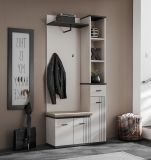 Garderobe Sitzbank Vektor in Kaschmir und schwarz Garderobenbank mit Streifenmuster 60 x 46 cm