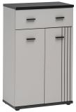 Flurkommode Vektor in Kaschmir und schwarz Flurschrank mit Streifenmuster 60 x 96 cm