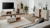 Highboard Sena in Kaschmir und Artisan Eiche 90 x 140 cm, mit Push-to-Open