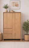 Highboard Luzern in Hickory Walnuss 86 x 140 cm