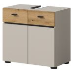 Waschbeckenunterschrank Matteo in Kaschmir und Evoke Eiche 60 cm