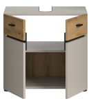 Waschbeckenunterschrank Matteo in Kaschmir und Evoke Eiche 60 cm