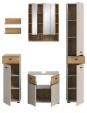 Badm�bel Set Matteo in Kaschmir und Evoke Eiche Badkombination 154 x 191 cm