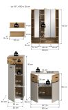 Badm�bel Set Matteo in Kaschmir und Evoke Eiche Badkombination 107 x 191 cm