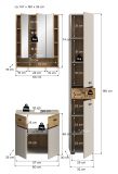 Badm�bel Set Matteo in Kaschmir und Evoke Eiche Badkombination 107 x 191 cm
