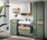 Waschbeckenunterschrank Matteo in Gr�n und Evoke Eiche 75 cm