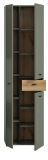 Badezimmer Hochschrank Matteo in Gr�n mit Evoke Eiche 51 x 191 cm