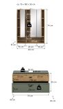 Badm�bel Set Matteo in gr�n und Evoke Eiche Badkombination 75 x 191 cm