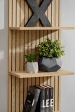 TV-Lowboard Set Sense in Cremona Eiche Leistenoptik 180 cm inkl. Paneel mit Regal