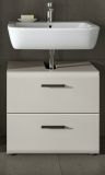 Waschbeckenunterschrank Cover in Kaschmir / Sand, Badschrank 60 cm mit Vollauszug