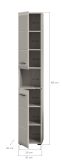 Badezimmer Hochschrank Cover in Kaschmir / Sand, 2-t�riger Badschrank 30 x 185 cm