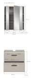 Badm�bel Set 2-teilig Cover in Kaschmir / Sand, Badkombination 60 x 185 cm