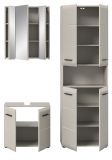 Badm�bel Set 3-teilig Cover in Kaschmir / Sand 135 x 185 cm, mit 4-t�rigem Hochschrank