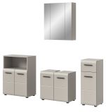 Badm�bel Set 4-teilig Cover in Kaschmir / Sand, Badkombination 180 x 185 cm