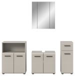 Badm�bel Set 4-teilig Cover in Kaschmir / Sand, Badkombination 180 x 185 cm