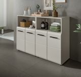 Badezimmer Kommode Set Cover in Kaschmir / Sand, 2x Badkommode 120 x 80 cm