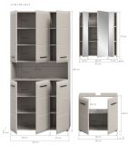 Badm�bel Set 3-teilig Cover in Kaschmir Badkombination 165 x 185 cm